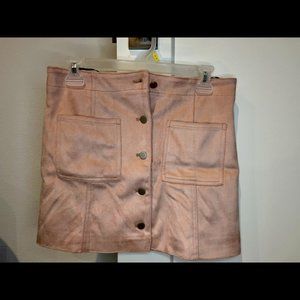 Forever 21 Pink Suede Skirt